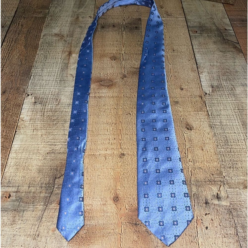 Celine baby blue floral tie